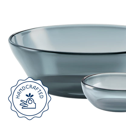 Borosil Aura Ion Glass Small Pudding Set Grey 7 Pcs Set