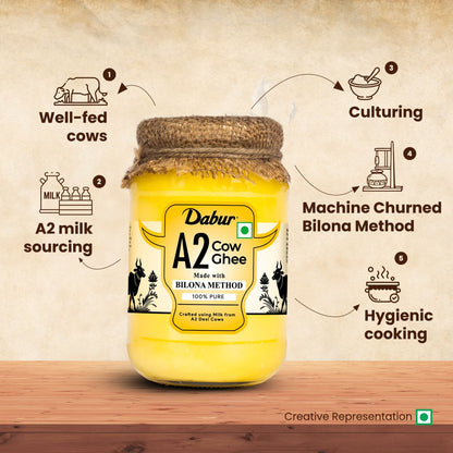 Dabur A2 Cow Ghee Bilona Method