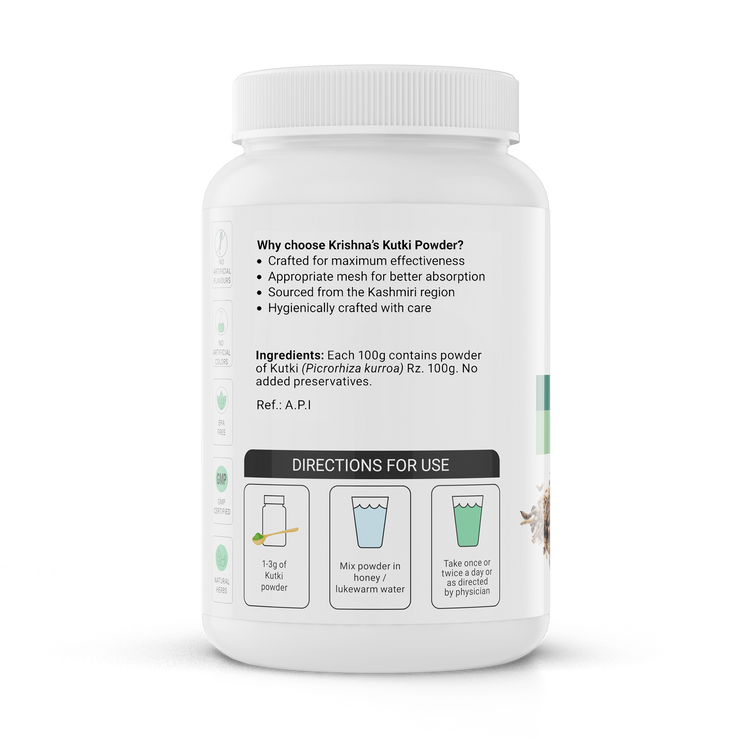 Krishna'S Herbal & Ayurveda Kutki Powder 