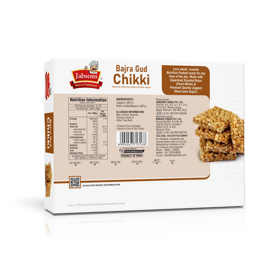 Jabsons Foods Bajra Gud Chikki