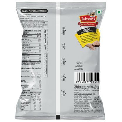 Jabsons Foods Black Pepper Banana Chips