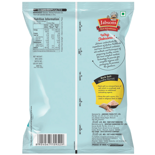 Jabsons Foods Classic Salted Banana Chips