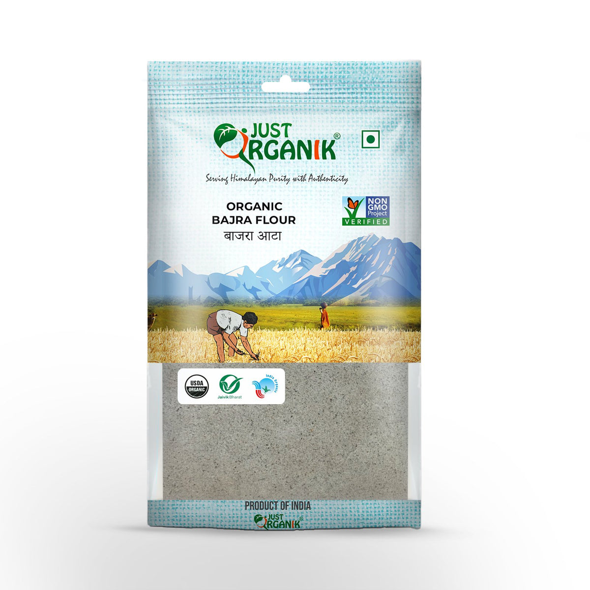 Just Organik Bajra Flour - PUSHMYCART