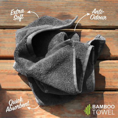 Heelium Bamboo Bath Hand & Face Towel Combo - Set of 3