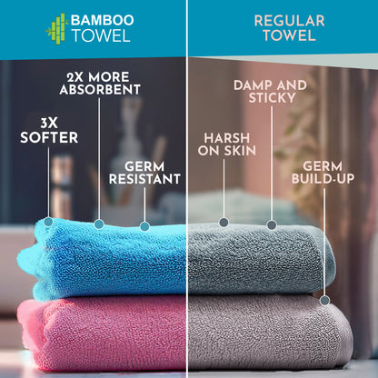 Heelium Bamboo Bath Towels - Set of 4