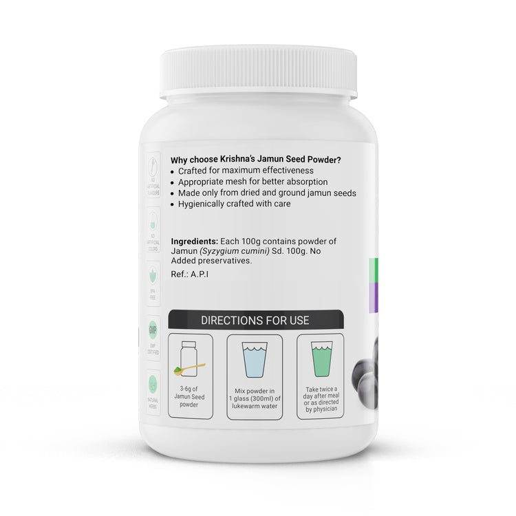 Krishna'S Herbal & Ayurveda Jamun Seed Powder 