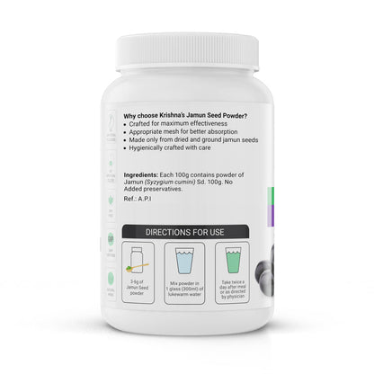 Krishna'S Herbal & Ayurveda Jamun Seed Powder 
