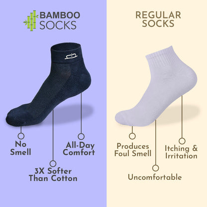 Heelium Bamboo Quarter Socks - 2 Pairs