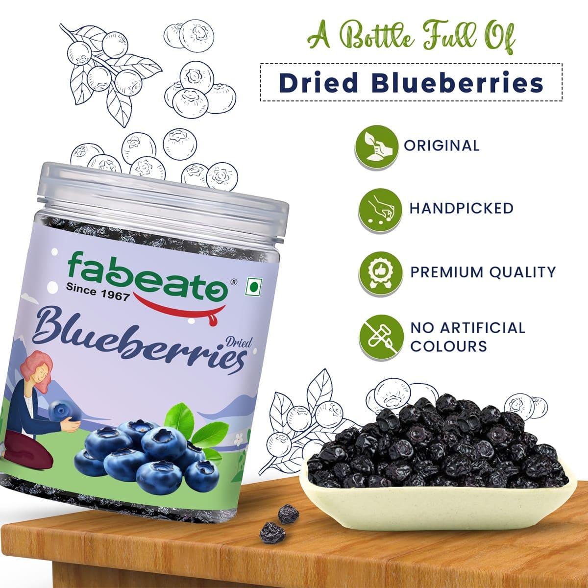 Fabeato Premium Dried Whole Blueberries