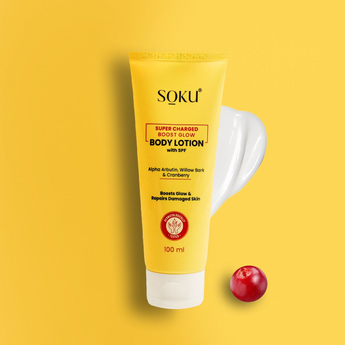 Soku Cosmetic Super Charged Boost Glow Body Lotion with SPF
