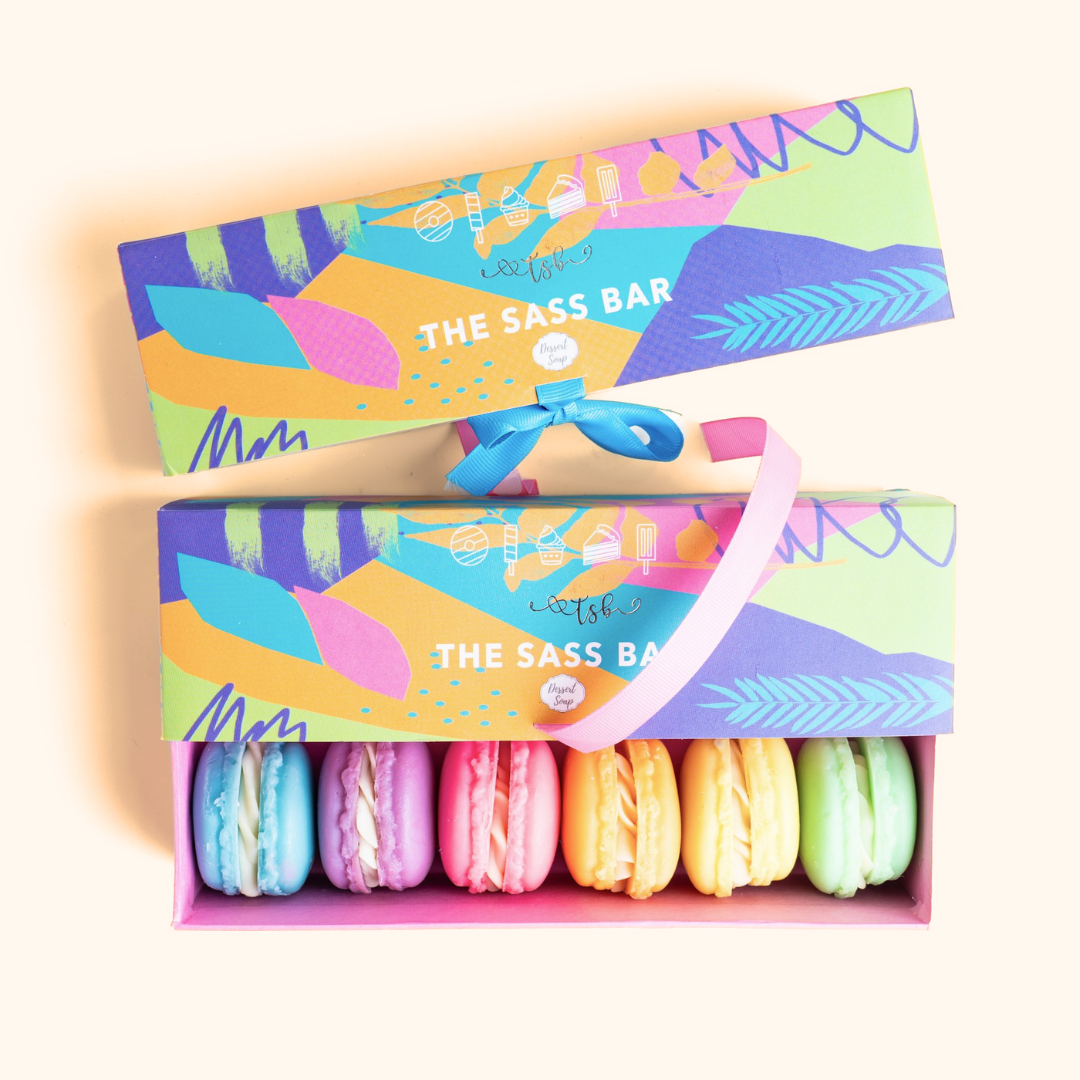 The Sass Bar Macaron Soap Box (Set of 6)