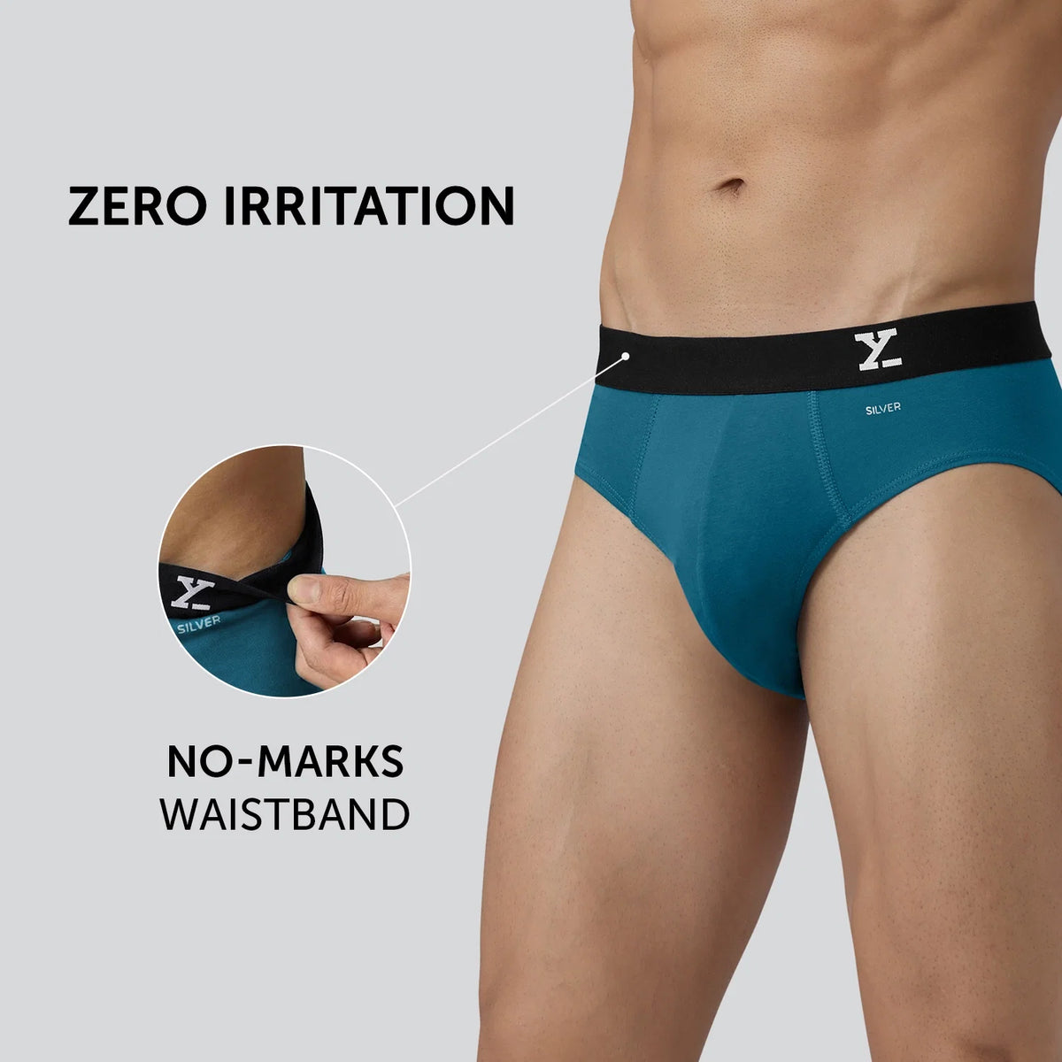 XYXX Aero Silver Cotton Briefs Green Emerald - view 5