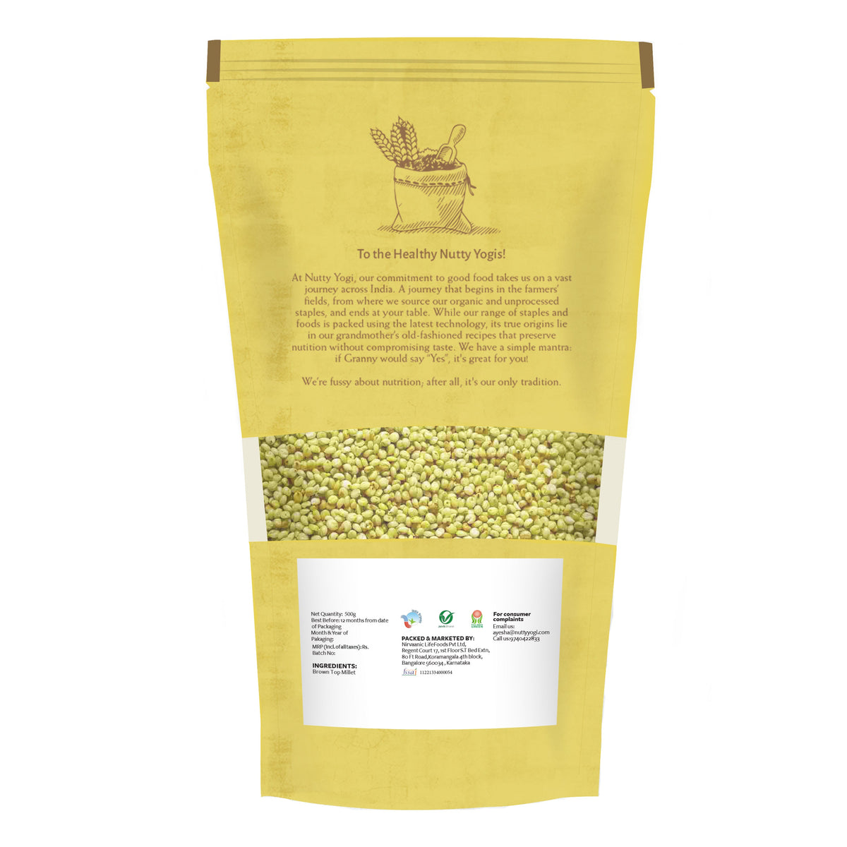 Nutty Yogi Organic High Protein Browntop Millet