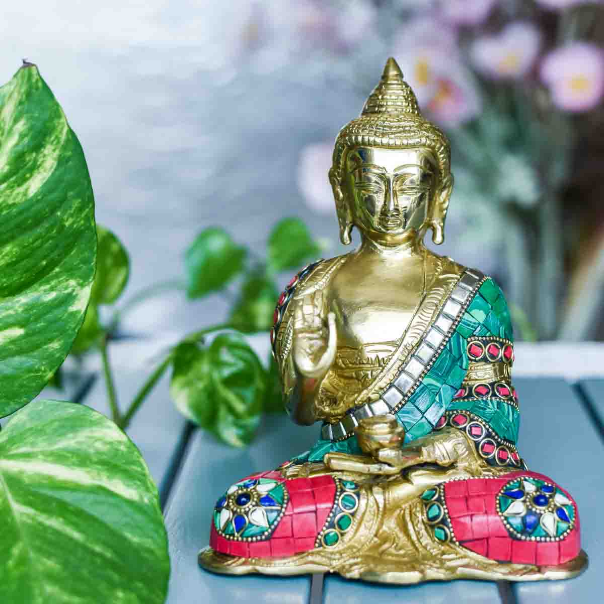 Samskara Home Buddha Brass Idol