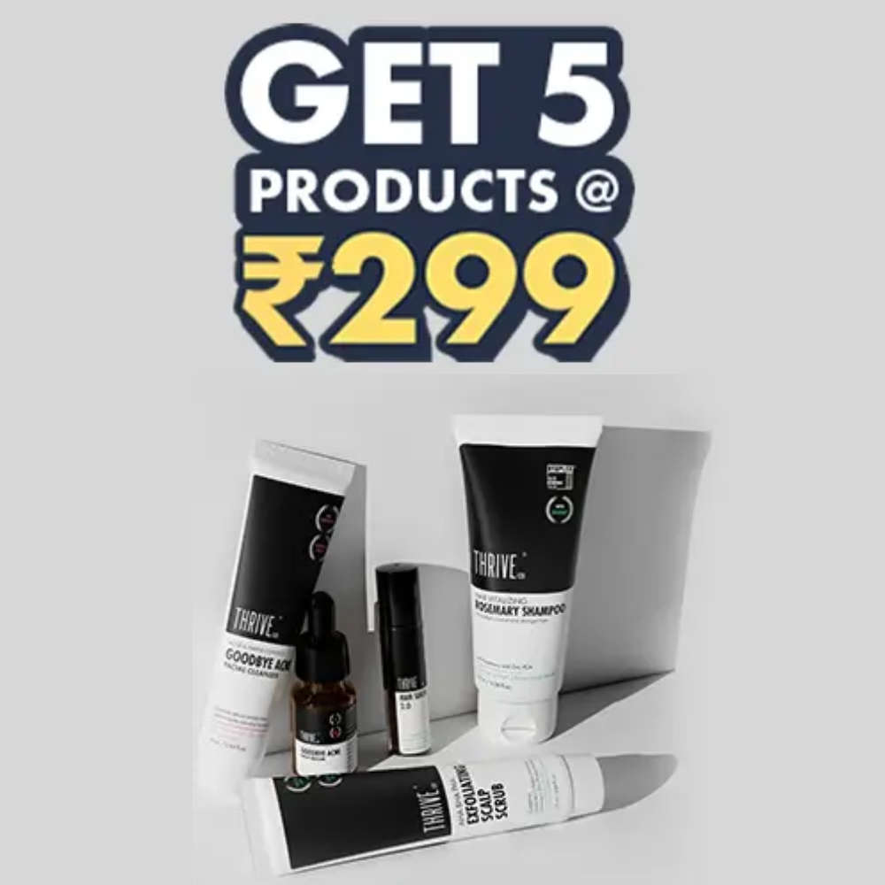 A vibrant collection of five diverse Thriveco products, beautifully arranged to highlight the special 299 bundle offer.
