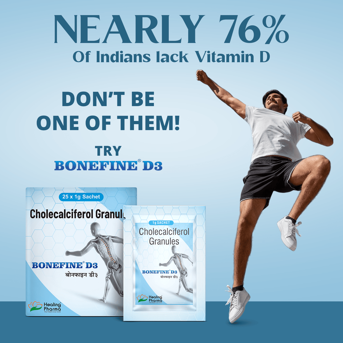 Healing Pharma Bonefine D3 Sachets