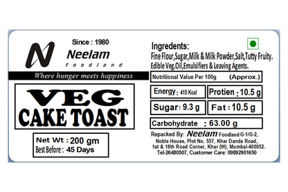 Neelam Foodland Veg Cake Toast 