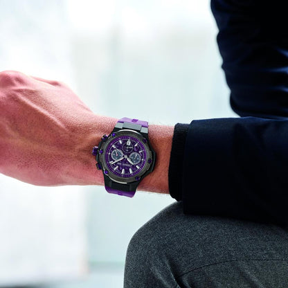 Cerruti 1881 Purple Dial Silicone Strap Watch for Men