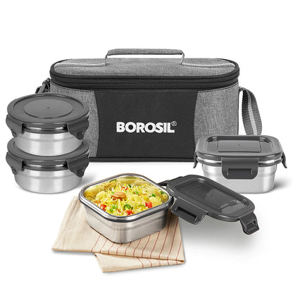 Borosil Feast Universal Stainless Steel Lunch Box