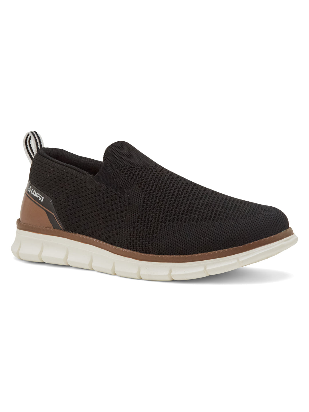 Campus CHAT Black Mens Walking Shoes