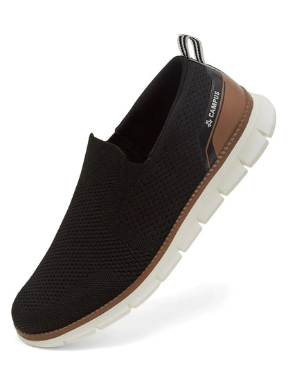 Campus CHAT Black Mens Walking Shoes