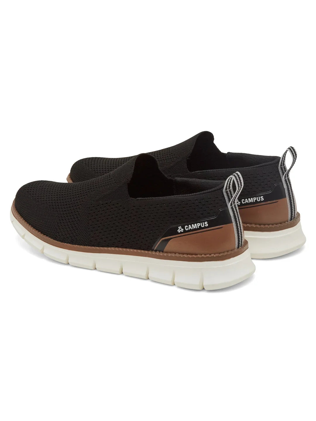 Campus CHAT Black Mens Walking Shoes
