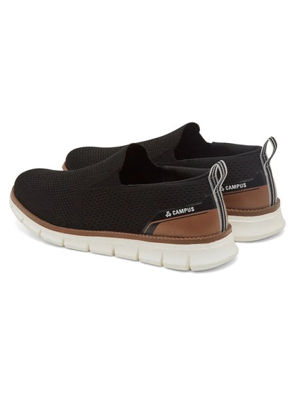Campus CHAT Black Mens Walking Shoes