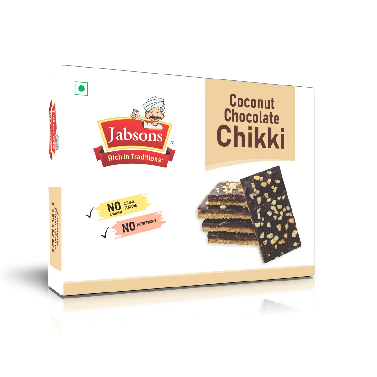 Jabsons Foods Coconut Chocolate Chikki