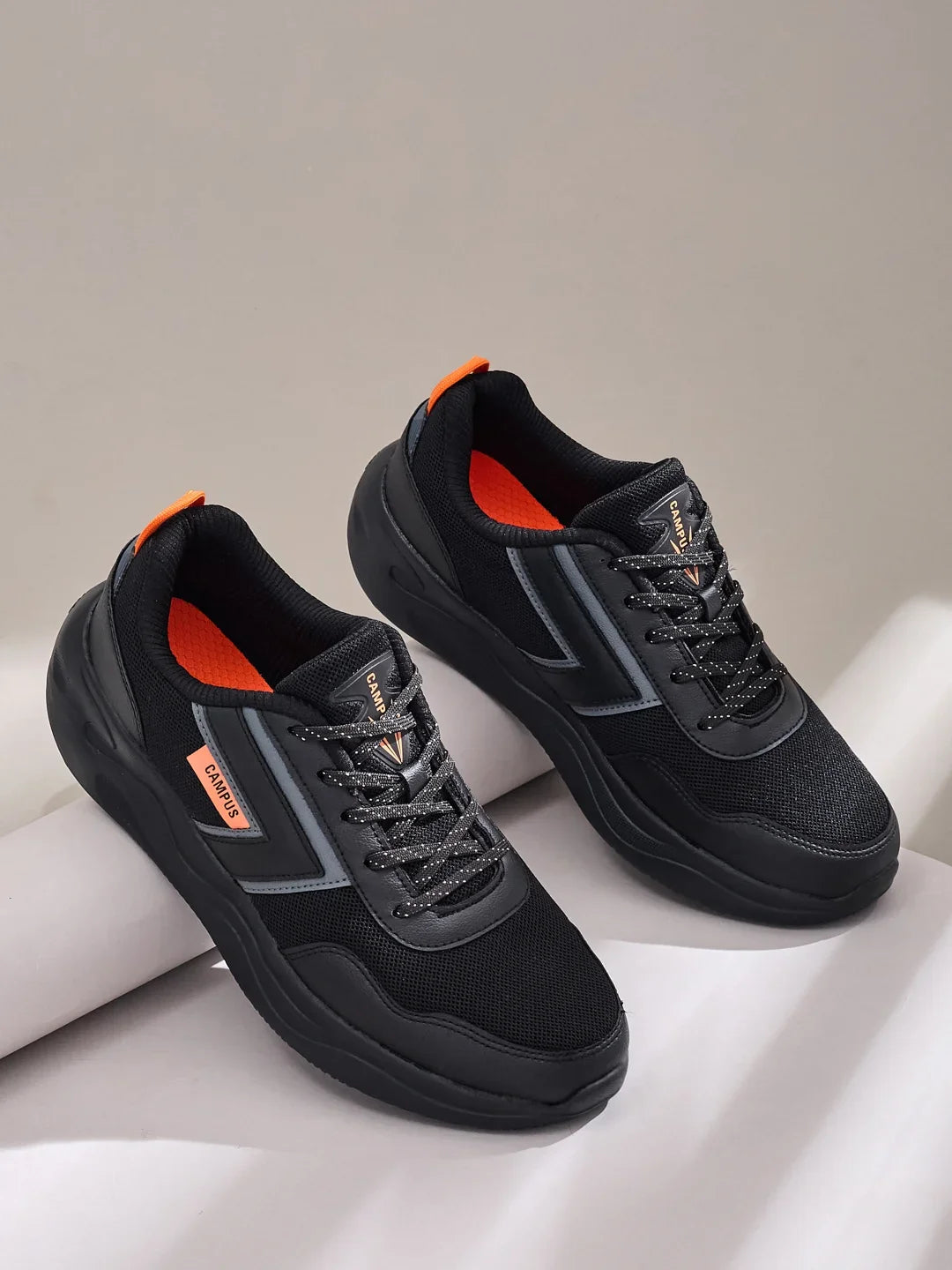 Campus CIPHER Black Mens Sneakers