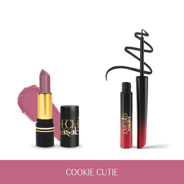LoveChild Cookie Cutie | Eyeliner and Full Pocket Lipstick Combo  