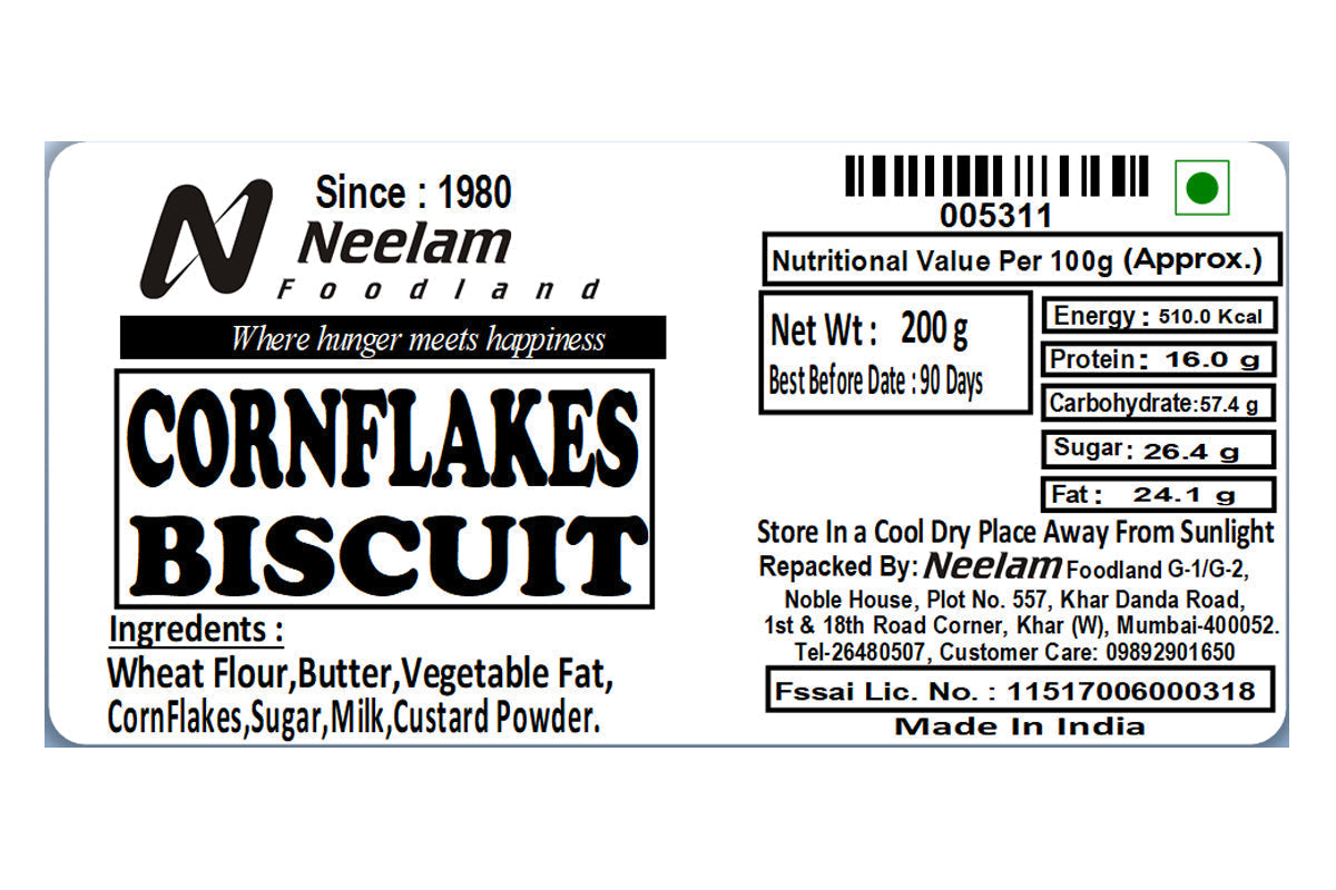 Neelam Foodland Corn Flakes Biscuits 