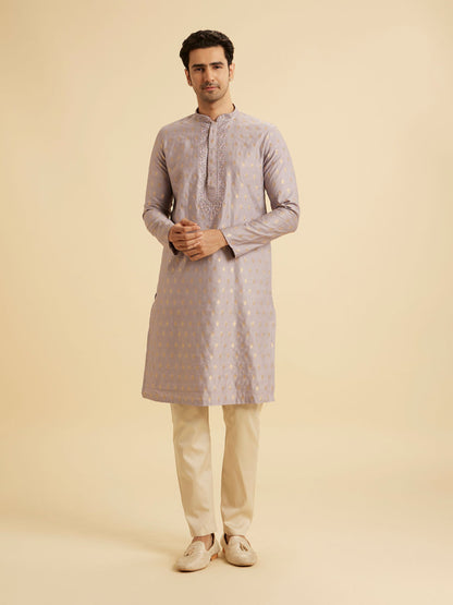 Manyavar Lilac Elegance Kurta Pajama - view 3