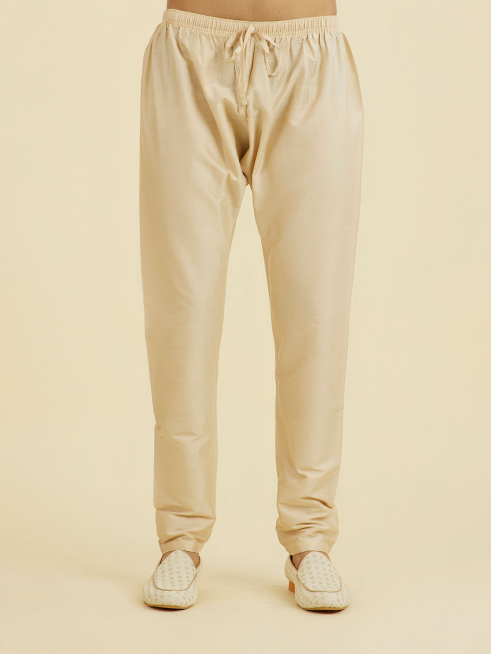 Manyavar Regal Beige Ensemble Kurta Pajama - view 5