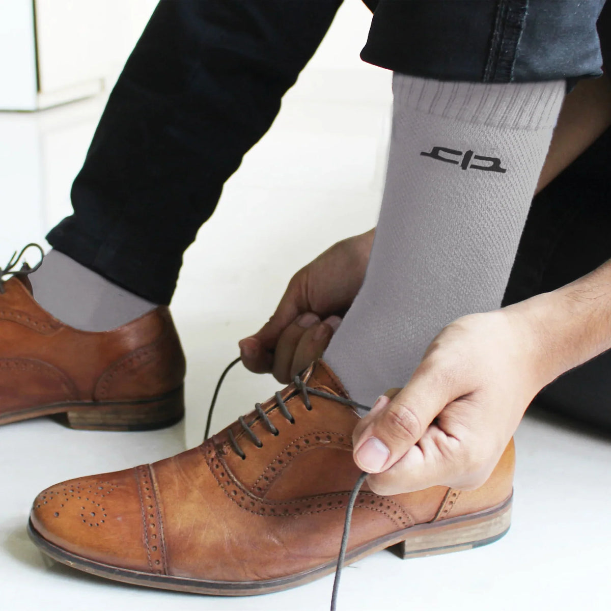 Heelium Bamboo Men Crew Socks (Solids) - 4 Pairs