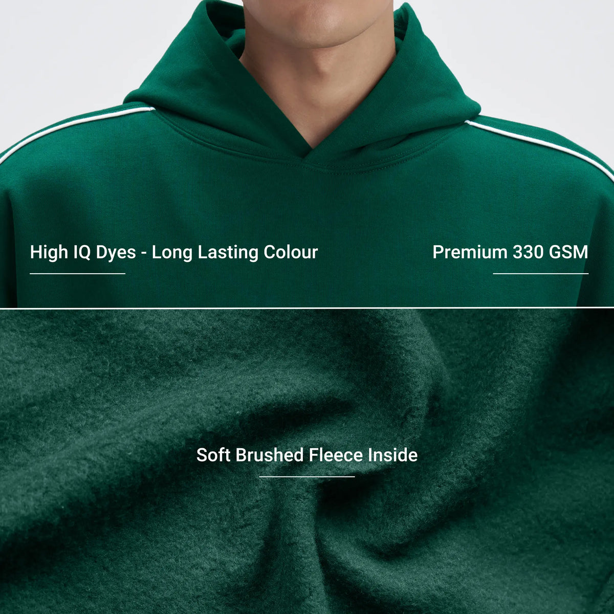 XYXX Crew Oversized Hoodie  - Ivy Green - view 2