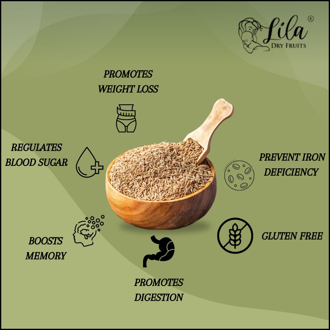 Lila Dry Fruits Cummin Seeds