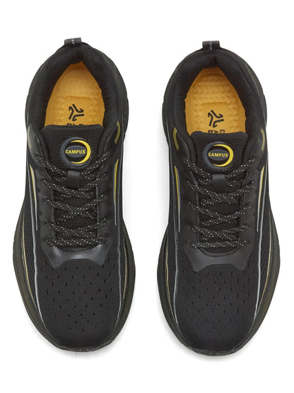 Campus CYRON Black Mens Running Shoes