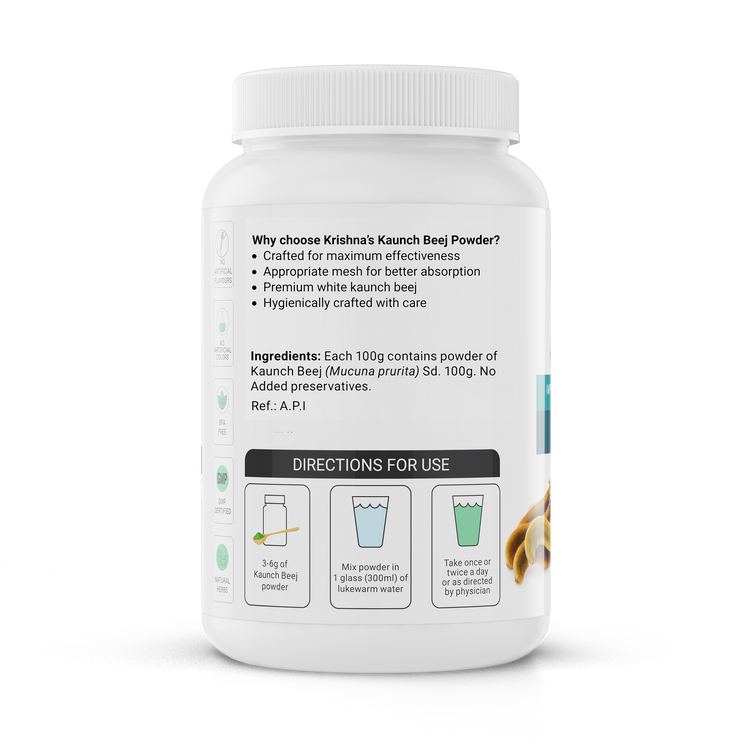 Krishna'S Herbal And Ayurveda Kaunch Beej Powder