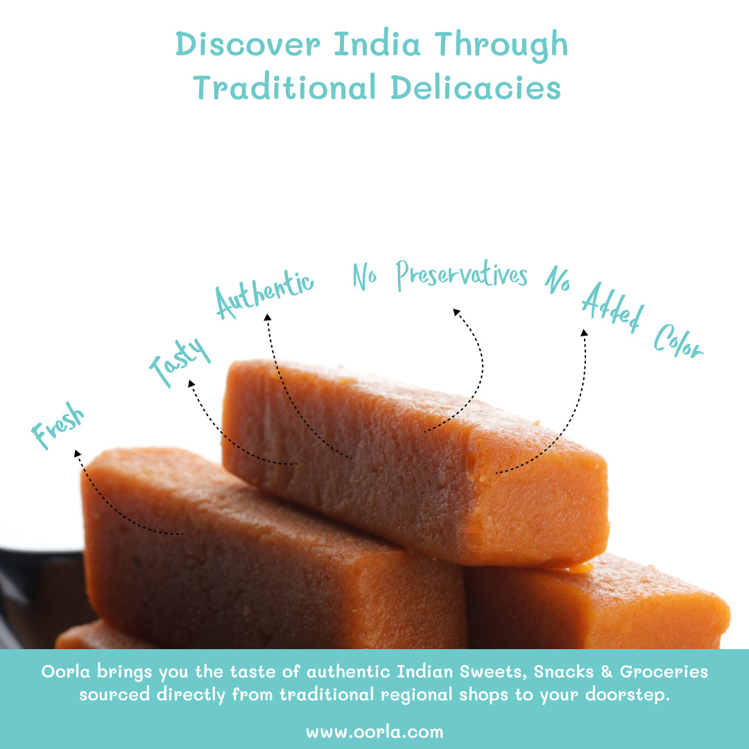 Prakruthi Carrot Mysore Pak Vegan - PUSHMYCART