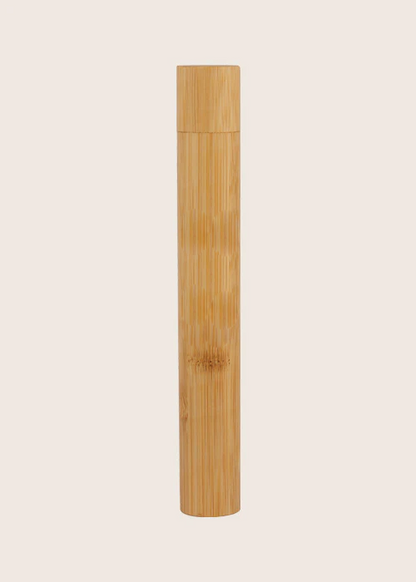 Bamboo India Bamboo Case with Flat Handle Charcoal Brush