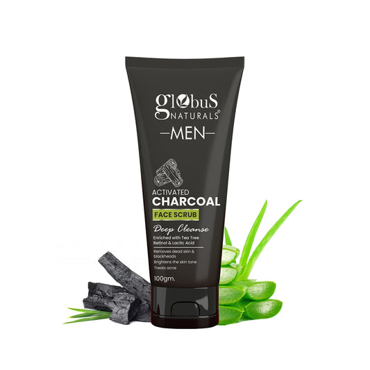 Globus Naturals Anti Pollution & Anti Acne Charcoal Face Scrub 