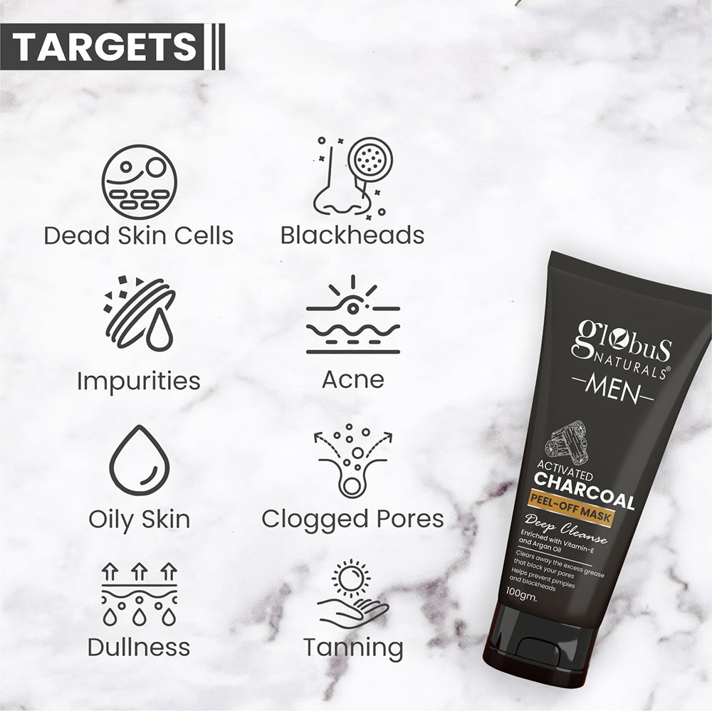 Globus Naturals Anti Pollution & Anti Acne Charcoal Peel Off Mask