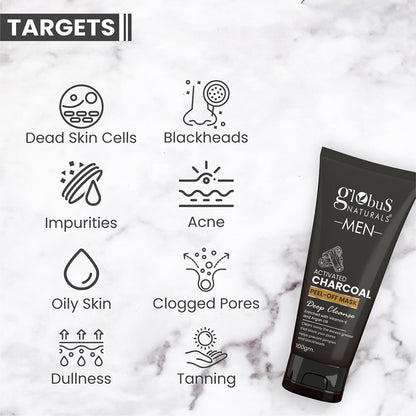 Globus Naturals Anti Pollution & Anti Acne Charcoal Peel Off Mask