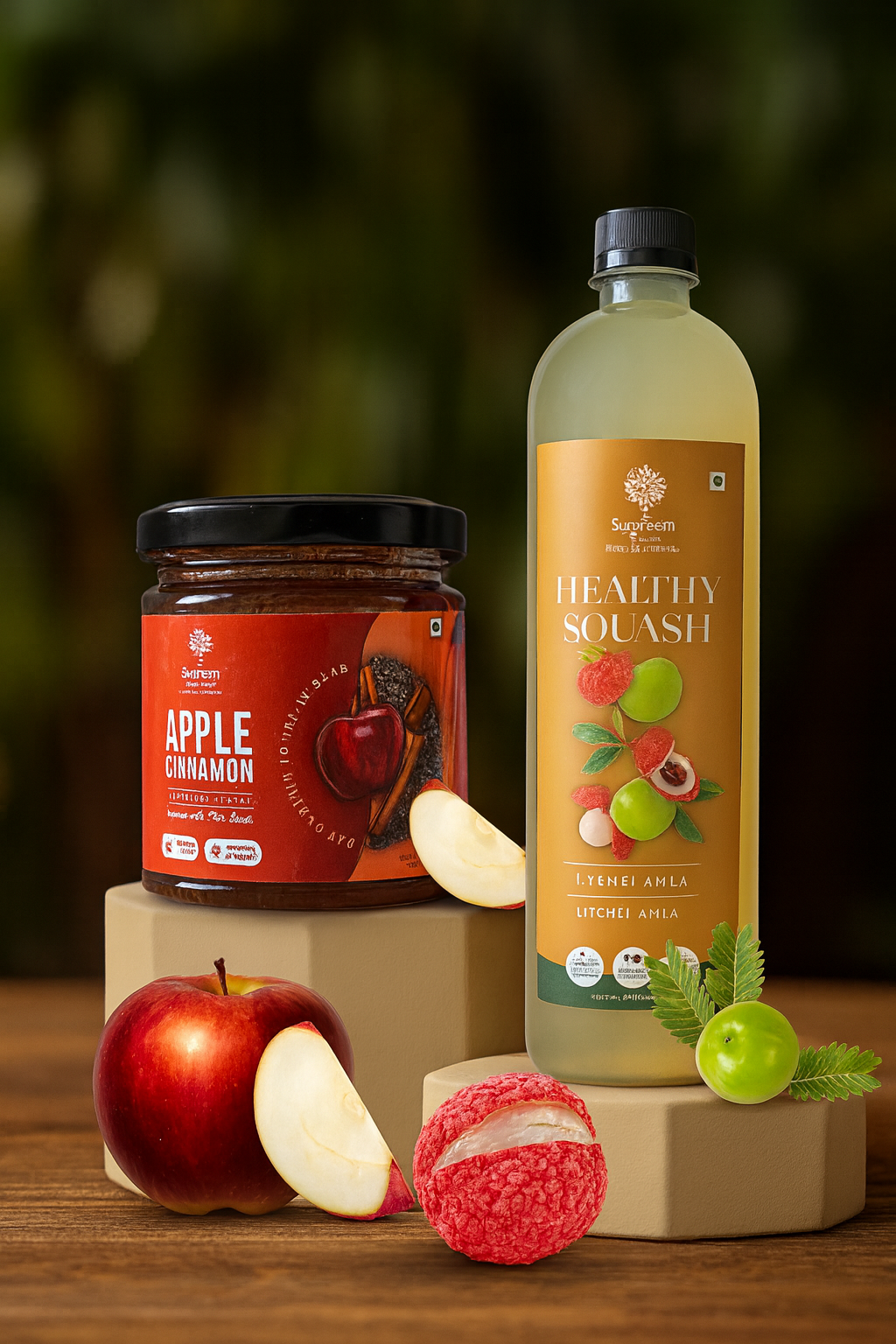 Supreem Super Foods Litchi Amla  Squash+ Apple Cinnamon Spread 200 gms