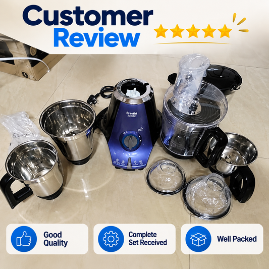 Preethi Zodiac MG-218 750W Mixer Grinder (5 Jars) - Food Processor & Juicer