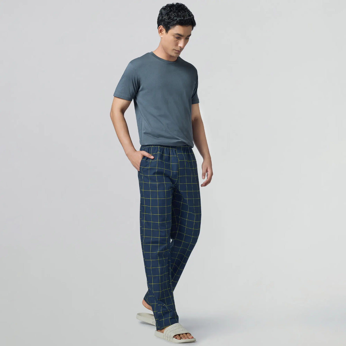 XYXX Checkmate Combed Cotton Pyjamas Lemon Burst - view 4