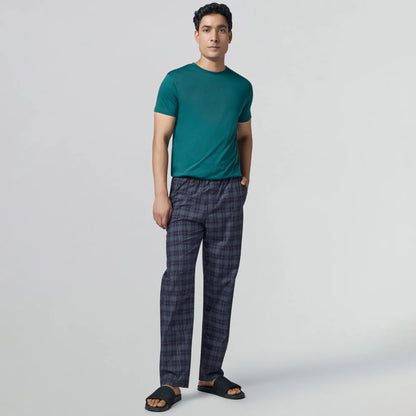 XYXX Checkmate Combed Cotton Pyjamas Storm Blue - view 4
