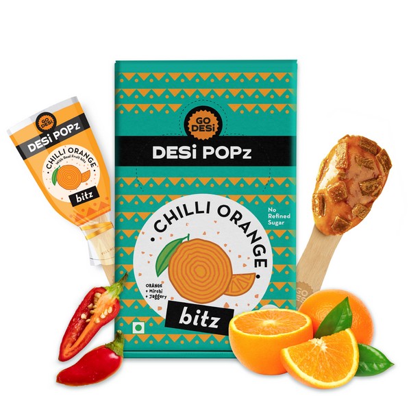 Go Desi Chilli Orange Popz Bitz 50 Pcs