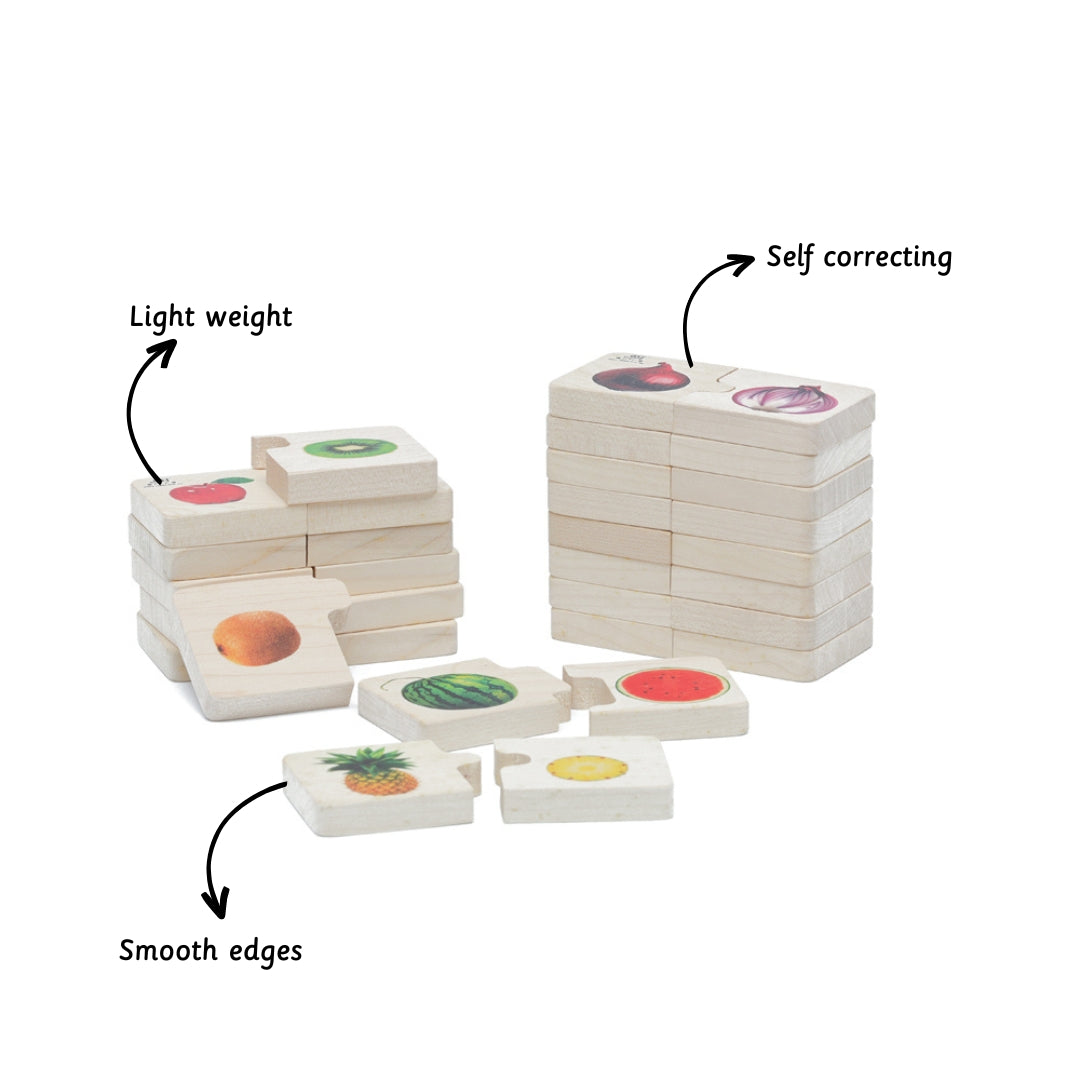 Ariro Toys Chunky puzzle- Fruits & Vegetables Set (32 Chunks)