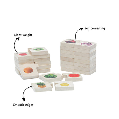 Ariro Toys Chunky puzzle- Fruits & Vegetables Set (32 Chunks)
